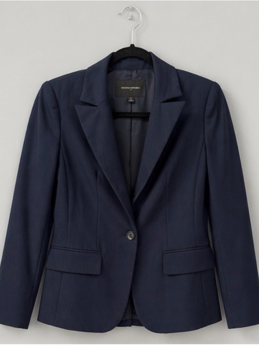 Banana Republic Navy Single-Button Tailored Blazer & Pants.  Sculpted Suit